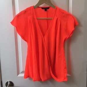 Banana republic neon blouse